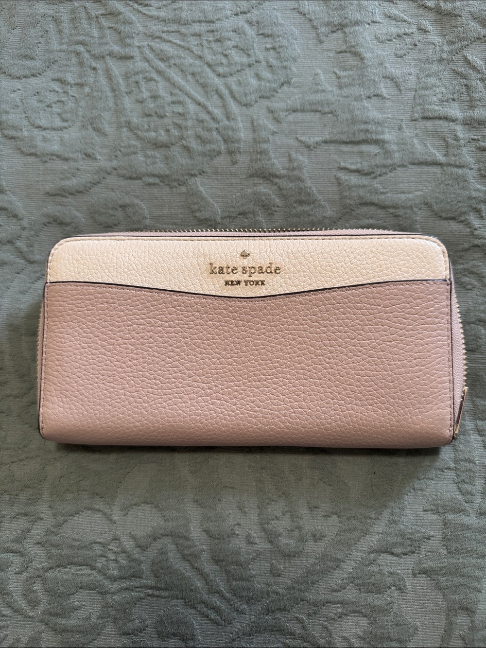 kate spade Blush Pink and Cream Zip Wallet